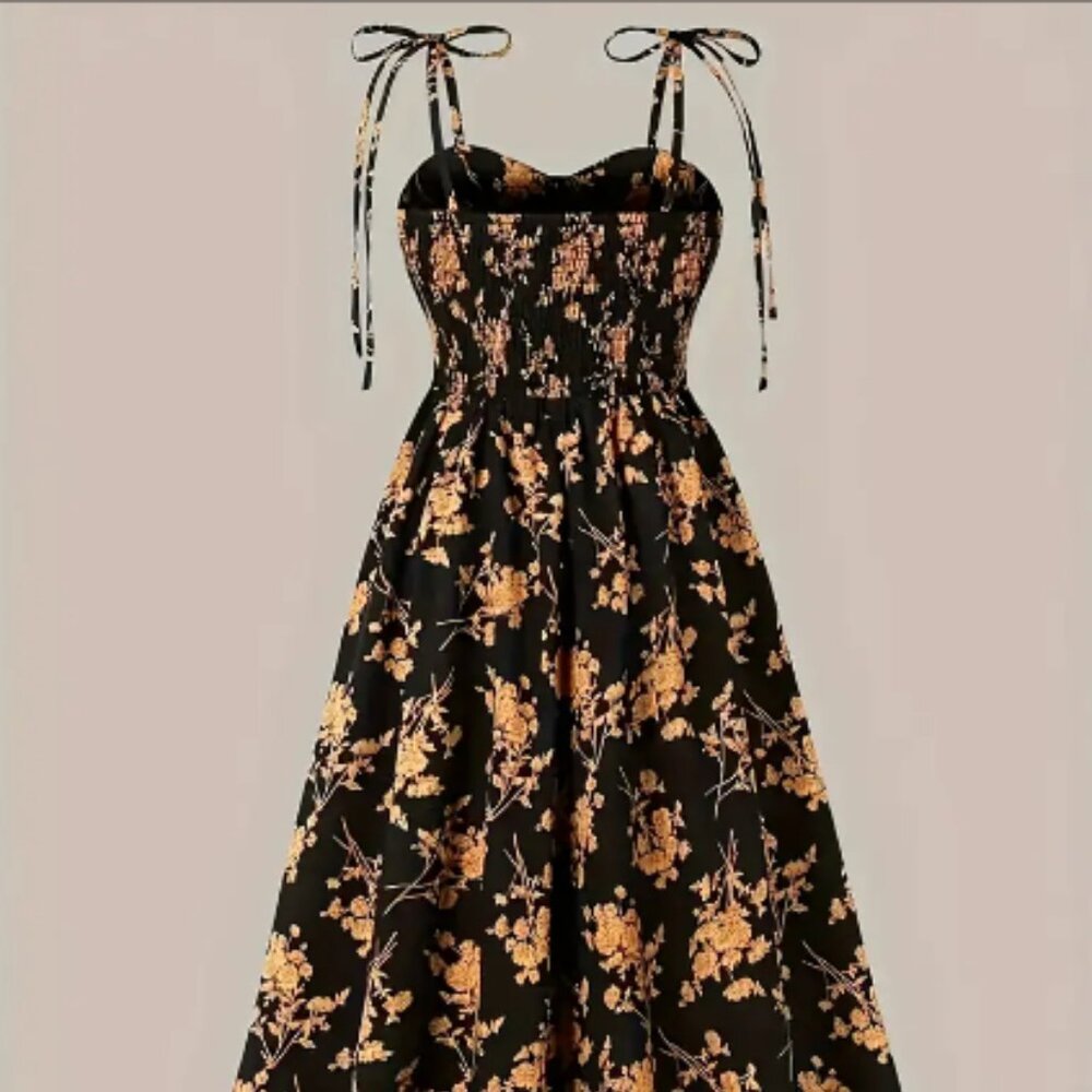 Floral Print Tie Shoulder Cami Dress size 2XL(14)
